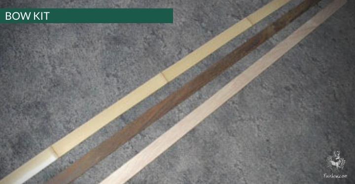 KIT 80 INCH WARBOW RAW PARTS HICKORY/GREENHEART/BAMBOO-HICKORY-Bow kit-Fairbow-Hickory-Fairbow