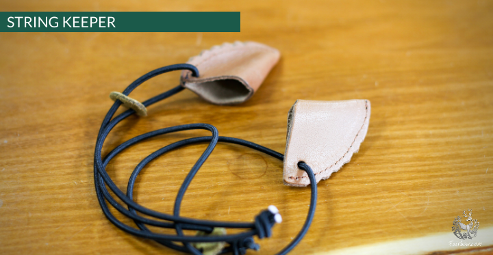 LEATHER STRING KEEPER WITH ELASTIC BAND-Fairbow-Fairbow
