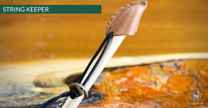 LEATHER STRING KEEPER WITH ELASTIC BAND-Fairbow-Fairbow