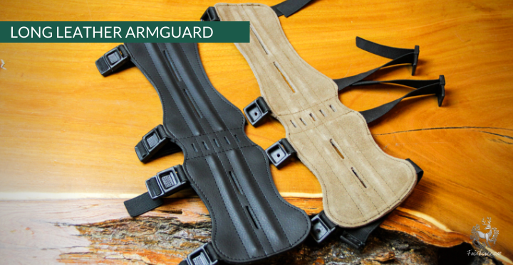 LONG LEATHER ARMGUARD-Protection-Fairbow-Black vinyl-Fairbow