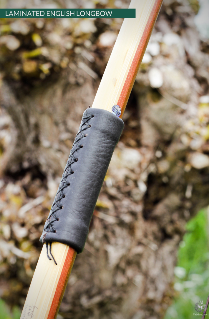 QUAD LAMINATED ENGLISH LONGBOW GREENHEART MASSARANDUBA, SUPERCORE, BAMBOO 65 LBS @ 28 INCH-English Longbow-Fairbow-Fairbow