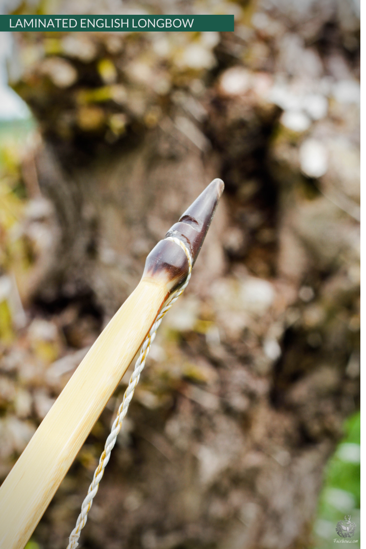 QUAD LAMINATED ENGLISH LONGBOW GREENHEART MASSARANDUBA, SUPERCORE, BAMBOO 65 LBS @ 28 INCH-English Longbow-Fairbow-Fairbow