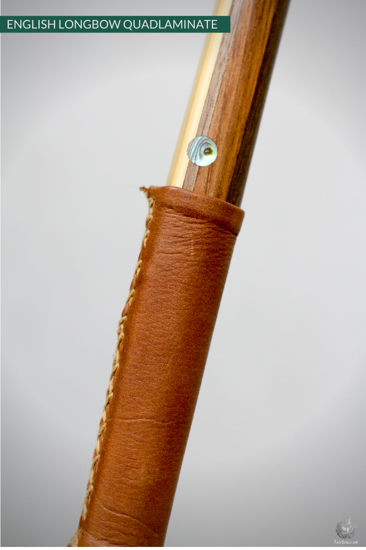 QUAD LAMINATED ENGLISH LONGBOW IPE, TIGERWOOD, WALNUT, BAMBOO 103 LBS @ 32 INCH-English Longbow-Fairbow-Fairbow