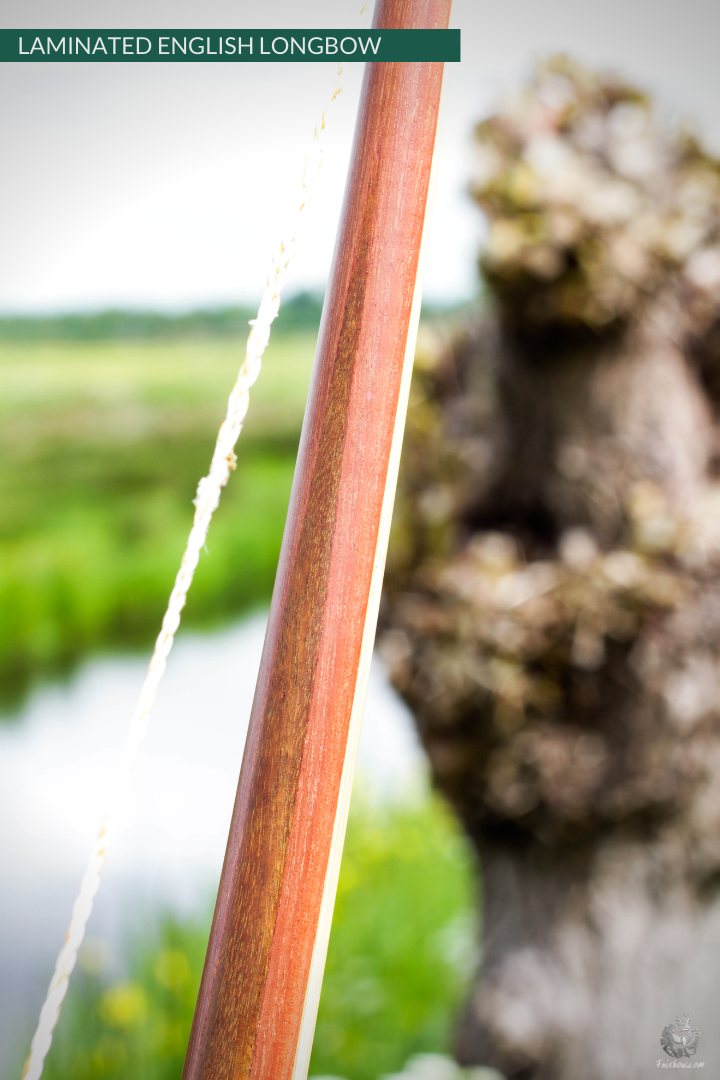 QUAD LAMINATED ENGLISH LONGBOW MASSARANDUBA, GREENHEART, SUPERCORE, HICKORY 66 LBS @ 28 INCH-English Longbow-Fairbow-Fairbow