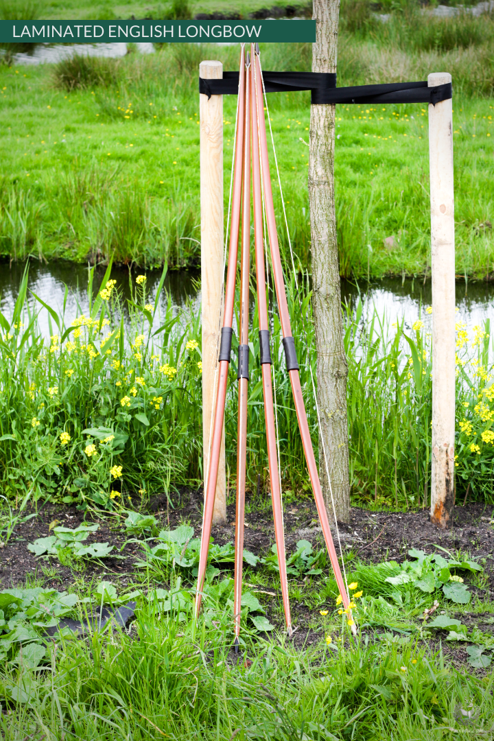 QUAD LAMINATED ENGLISH LONGBOW MASSARANDUBA, GREENHEART, SUPERCORE, HICKORY 66 LBS @ 28 INCH-English Longbow-Fairbow-Fairbow