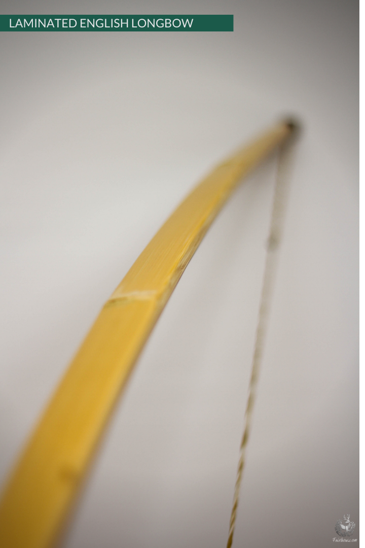 QUAD LAMINATED ENGLISH LONGBOW, MASSARANDUBA, SUPERCORE, BAMBOO 33 LBS @ 28 INCH-English Longbow-Fairbow-Fairbow