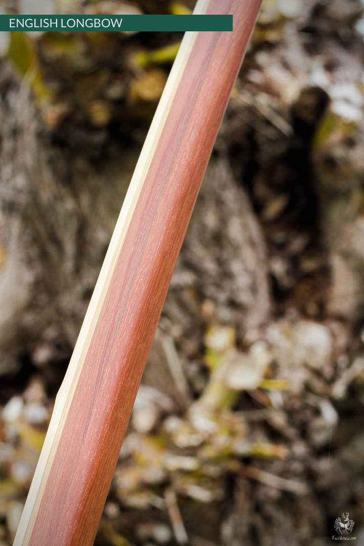QUAD LAMINATED ENGLISH LONGBOW MASSARANDUBA, SUPERCORE, BAMBOO 74 LBS @ 28 INCH-English Longbow-Fairbow-Fairbow