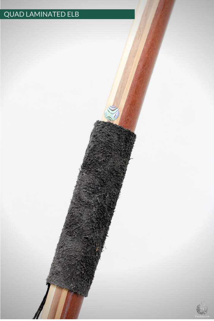 QUAD LAMINATED ENGLISH LONGBOW MASSARANDUBA, SUPERCORE, WALNUT, BAMBOO 50 LBS @ 28 INCH-English Longbow-Fairbow-Fairbow