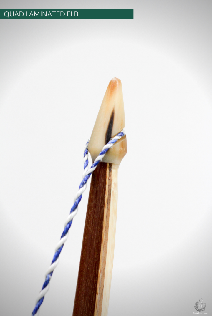 QUAD LAMINATED ENGLISH LONGBOW MASSARANDUBA, SUPERCORE, WALNUT, BAMBOO 50 LBS @ 28 INCH-English Longbow-Fairbow-Fairbow