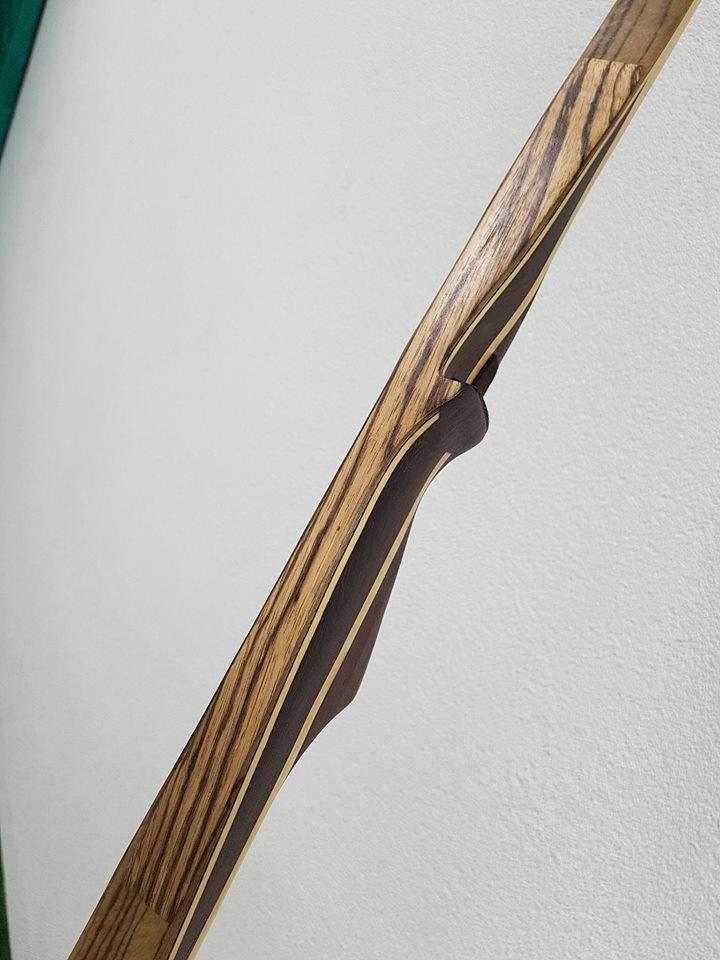 R-D 68" BOW BAMBOO-GLASS 60 lbs @ 28 inch with ROSEWOOD AND ZEBRANO VENEER-Bow-Fairbow-Fairbow