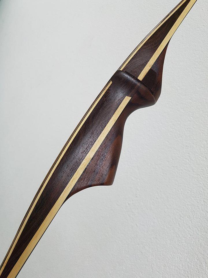 R-D 68" BOW BAMBOO-GLASS 60 lbs @ 28 inch with ROSEWOOD AND ZEBRANO VENEER-Bow-Fairbow-Fairbow