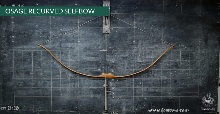RECURVED OSAGE SELFBOW, 67 INCH NTN, 45 LBS-Bow-Fairbow-Fairbow