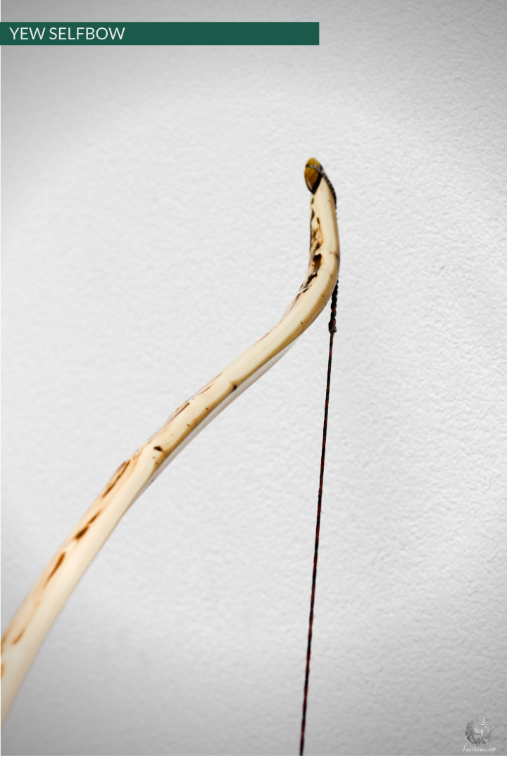 RECURVED YEW SELFBOW, 66 INCH NTN, 53 LBS-Bow-Fairbow-Fairbow