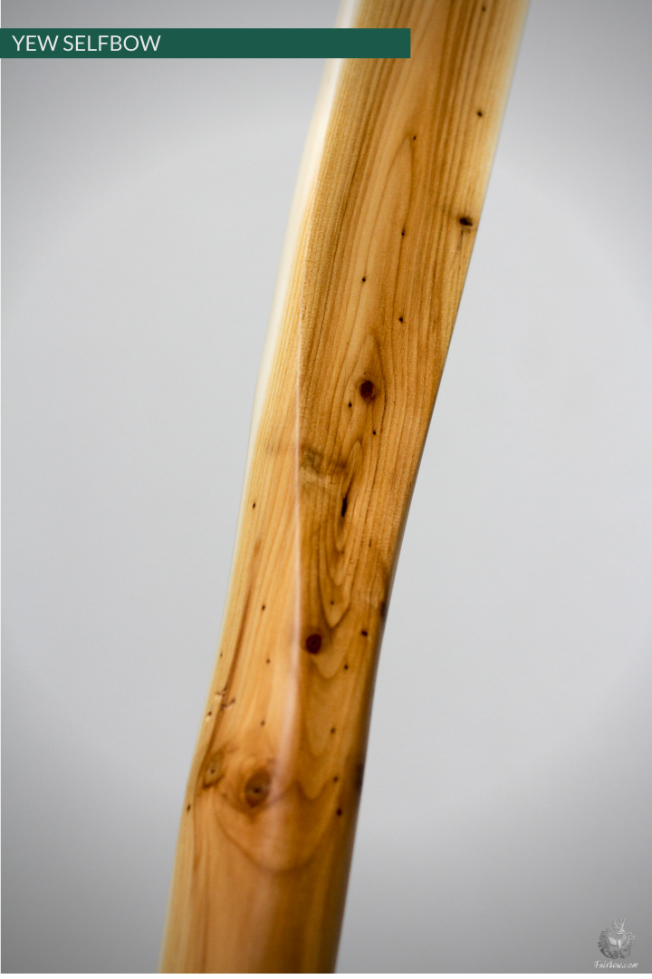 RECURVED YEW SELFBOW, 66 INCH NTN, 53 LBS-Bow-Fairbow-Fairbow