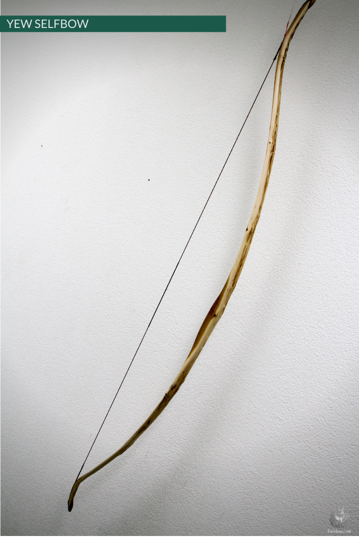 RECURVED YEW SELFBOW, 66 INCH NTN, 53 LBS-Bow-Fairbow-Fairbow