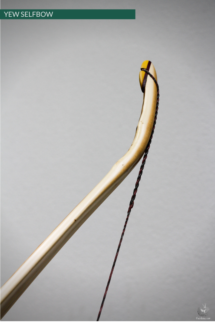 RECURVED YEW SELFBOW, 66 INCH NTN, 53 LBS-Bow-Fairbow-Fairbow