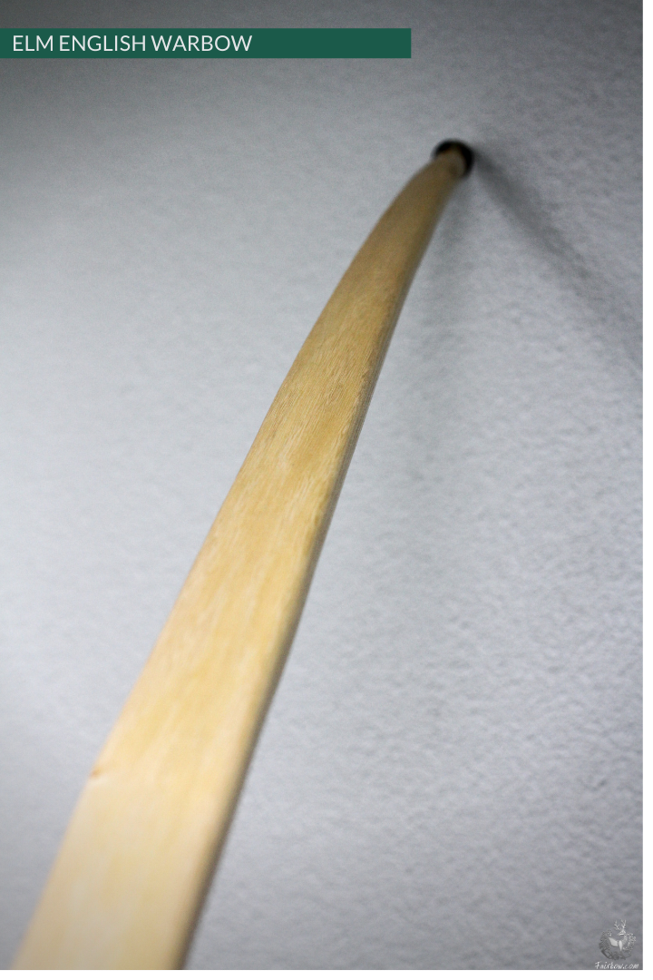 SELF ELM ENGLISH LONGBOW, WARBOW, 102 LBS@28 INCH, 122 LBS@32 INCH-Bow-Fairbow-Fairbow