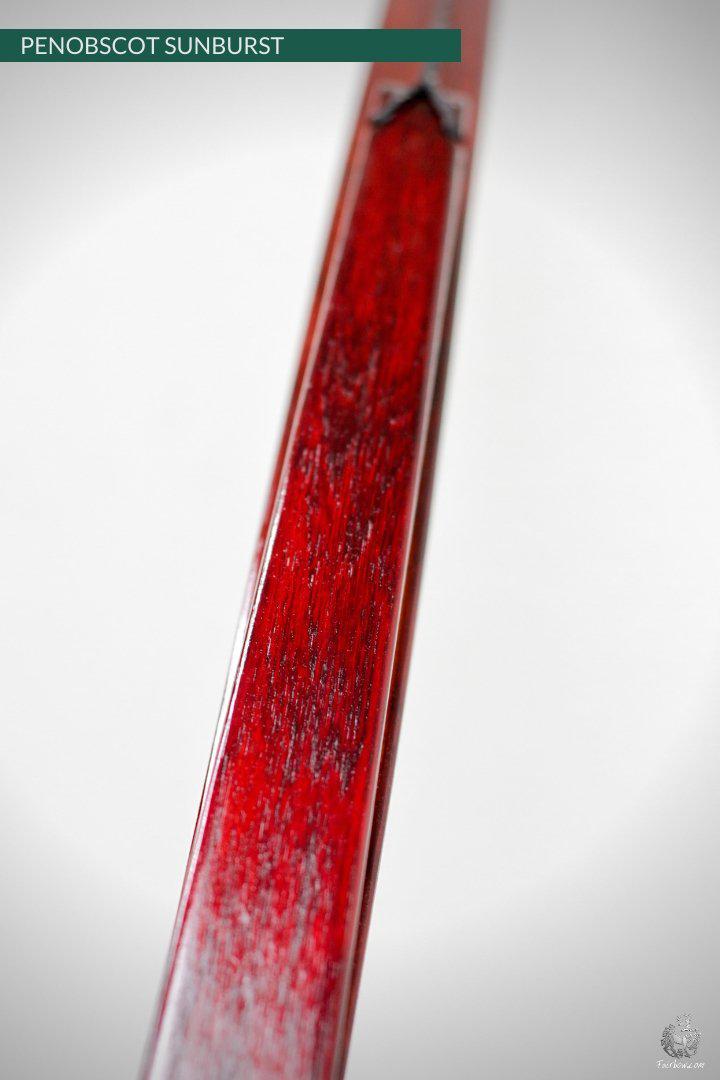 SELF HICKORY LONGBOW (AFB), THE PENOBSCOT RED SUNBURST 40 LBS-Bow-Fairbow-Fairbow