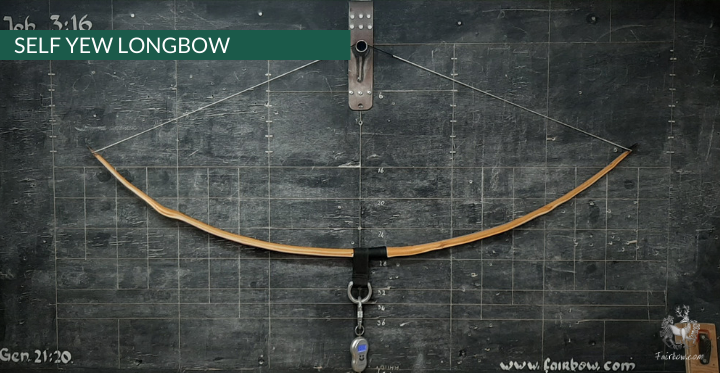 SELF YEW ENGLISH LONGBOW, 54 LBS @ 28 INCH, 75 INCH NTN-Bow-Fairbow-Fairbow
