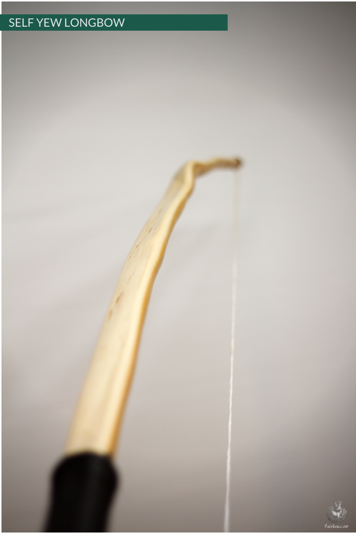 SELF YEW ENGLISH LONGBOW, 54 LBS @ 28 INCH, 75 INCH NTN-Bow-Fairbow-Fairbow