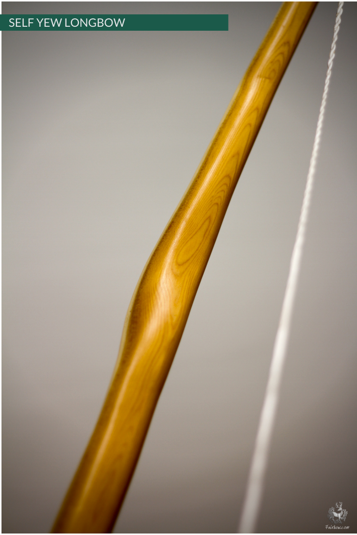SELF YEW ENGLISH LONGBOW, 54 LBS @ 28 INCH, 75 INCH NTN-Bow-Fairbow-Fairbow