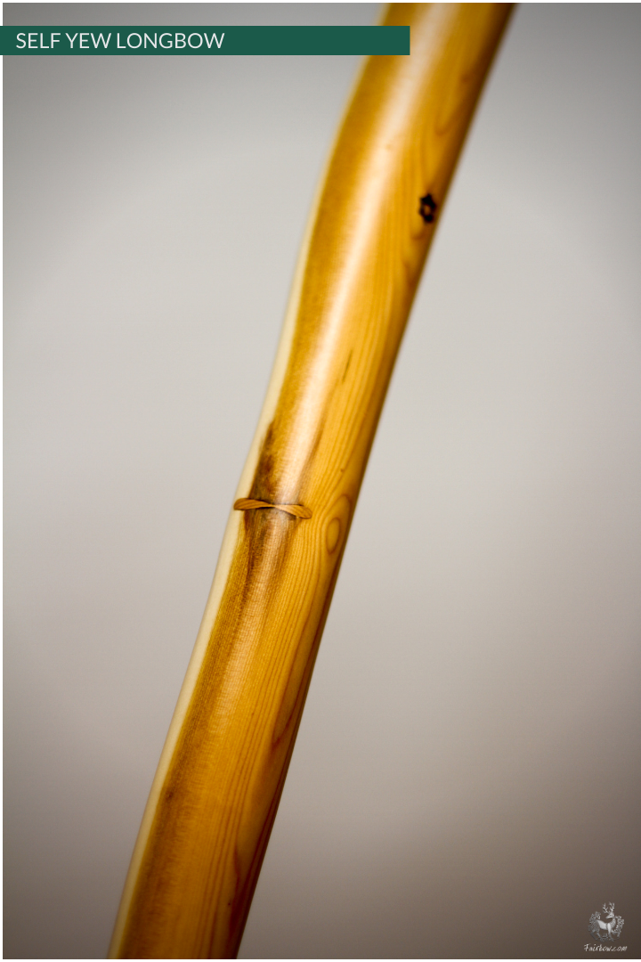 SELF YEW ENGLISH LONGBOW, 54 LBS @ 28 INCH, 75 INCH NTN-Bow-Fairbow-Fairbow