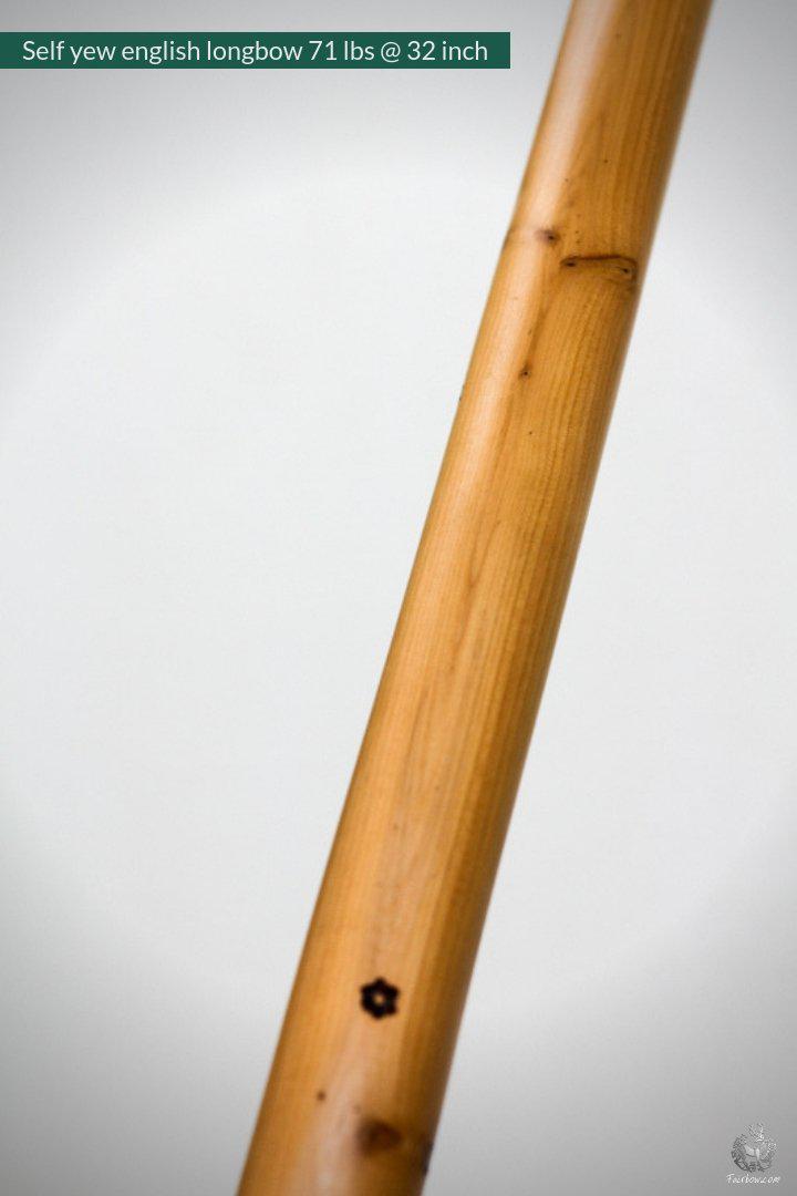 SELF YEW ENGLISH LONGBOW, WARBOW, 63 LBS @ 28 INCH, 71 LBS @32 INCH-Bow-Fairbow-Fairbow