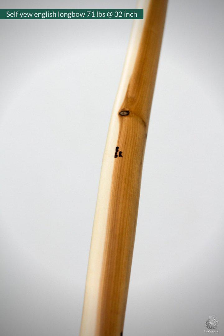 SELF YEW ENGLISH LONGBOW, WARBOW, 63 LBS @ 28 INCH, 71 LBS @32 INCH-Bow-Fairbow-Fairbow