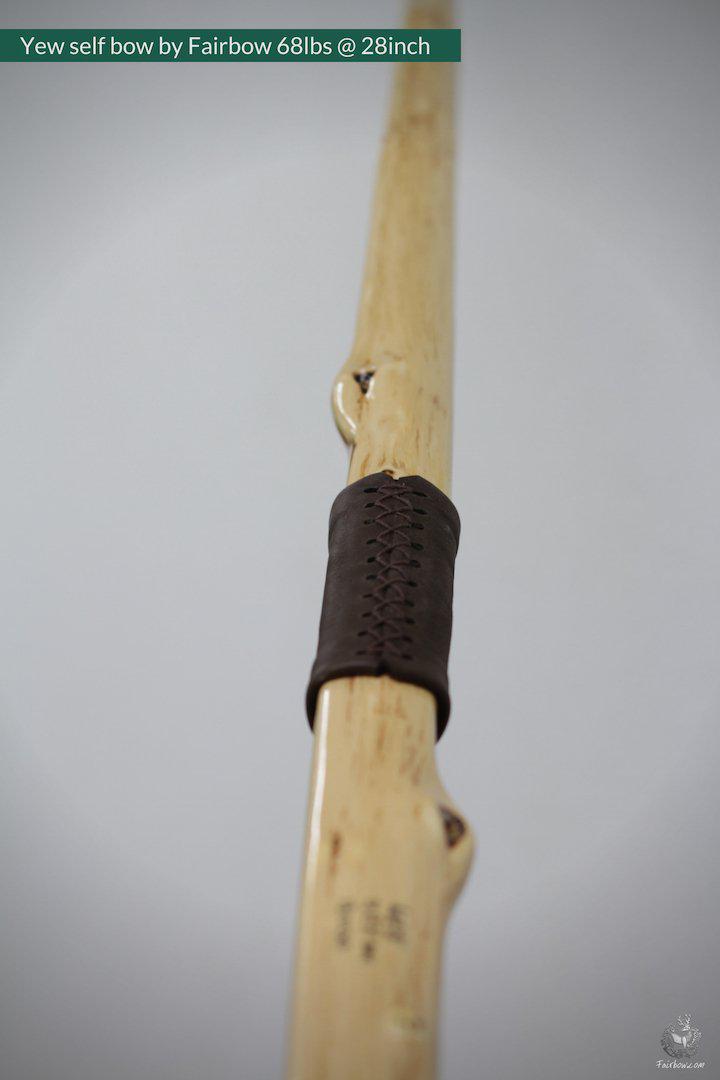 SELF YEW ENGLISH LONGBOW, WARBOW, 68 LBS @ 28 INCH-Bow-Fairbow-Fairbow