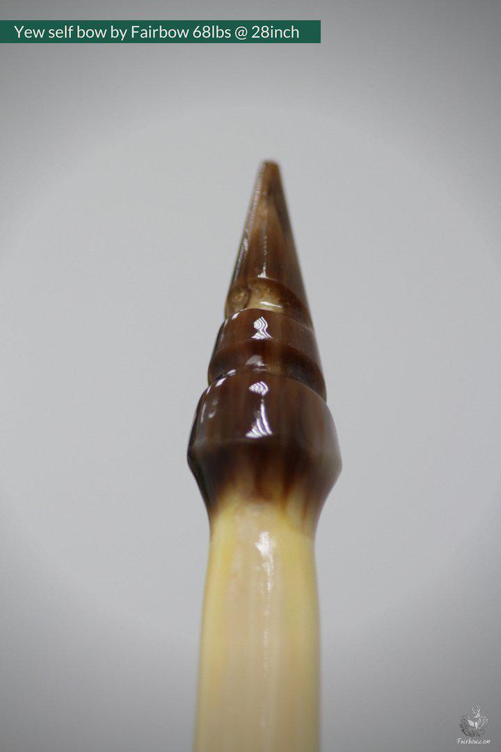 SELF YEW ENGLISH LONGBOW, WARBOW, 68 LBS @ 28 INCH-Bow-Fairbow-Fairbow