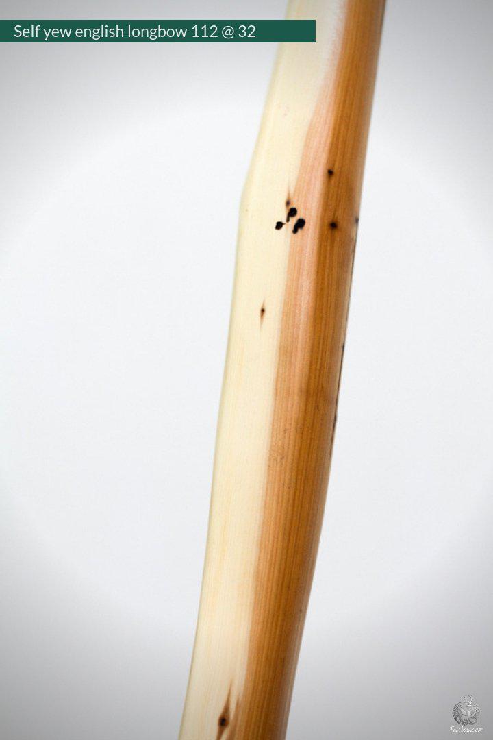 SELF YEW ENGLISH LONGBOW, WARBOW, 92 LBS @ 28 INCH, 112 @ 32 INCH-Bow-Fairbow-Fairbow
