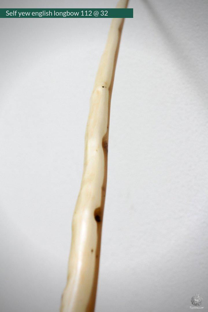 SELF YEW ENGLISH LONGBOW, WARBOW, 92 LBS @ 28 INCH, 112 @ 32 INCH-Bow-Fairbow-Fairbow