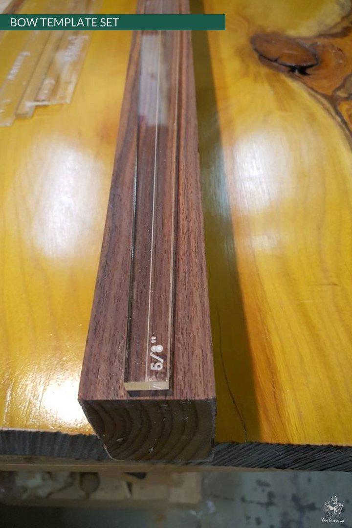 SET OF DRAWING TEMPLATES IN PERSPEX ENGLISH LONGBOW LAYOUT-Tool-Fairbow-English longbow 2 part set-Fairbow
