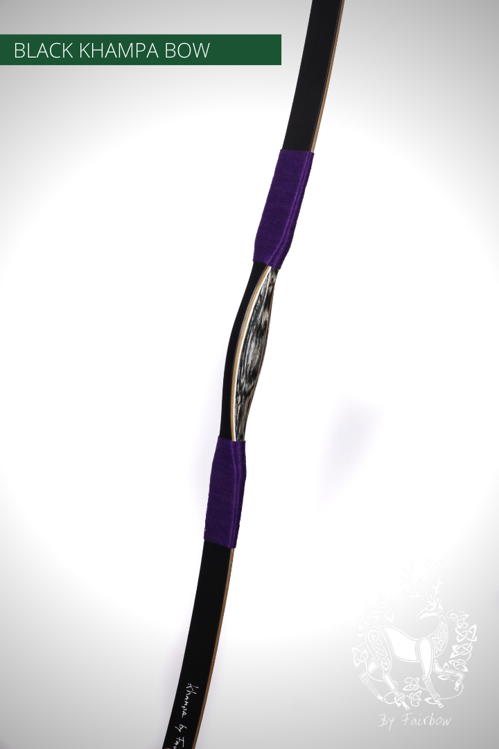 THE BLACK KHAMPA BOW BY FAIRBOW PURPLE 35 LBS @ 28 INCH-Bow-Fairbow-Fairbow
