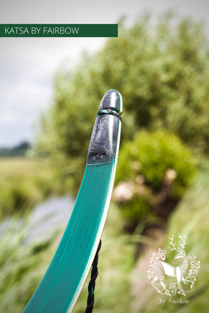 THE KATSA BOW, 15 LB, MAPLE WOOD, GREEN GLASS, KIRINITE NOCKS-Bow-Fairbow-Fairbow
