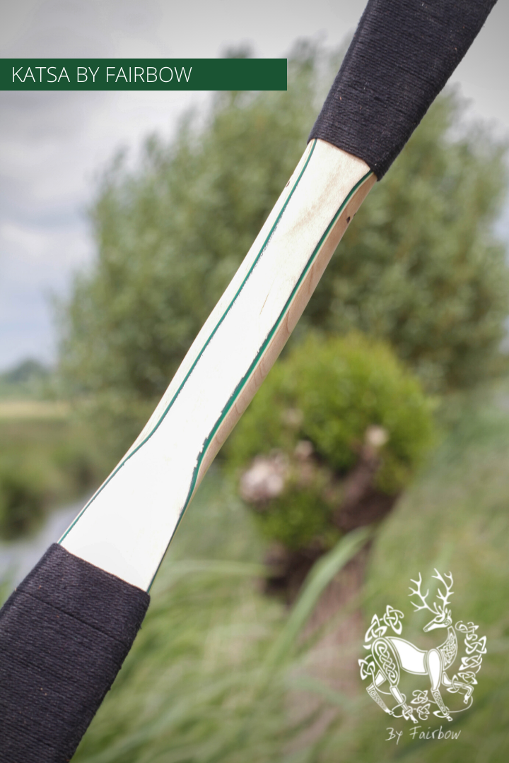 THE KATSA BOW, 15 LB, MAPLE WOOD, GREEN GLASS, KIRINITE NOCKS-Bow-Fairbow-Fairbow