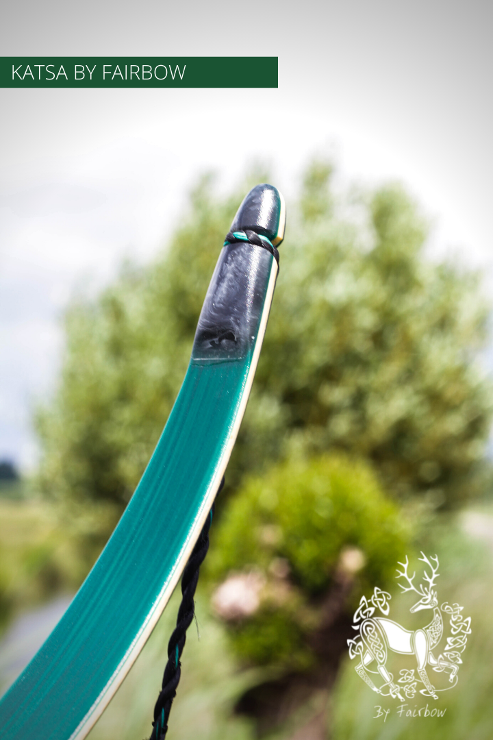 THE KATSA BOW, 15 LB, MAPLE WOOD, GREEN GLASS, KIRINITE NOCKS-Bow-Fairbow-Fairbow