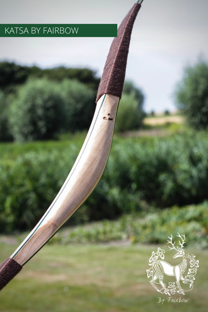 THE KATSA BOW, 19 LB, WALNUT, GREEN, SWIRLY BROWN NOCKS-Bow-Fairbow-Fairbow