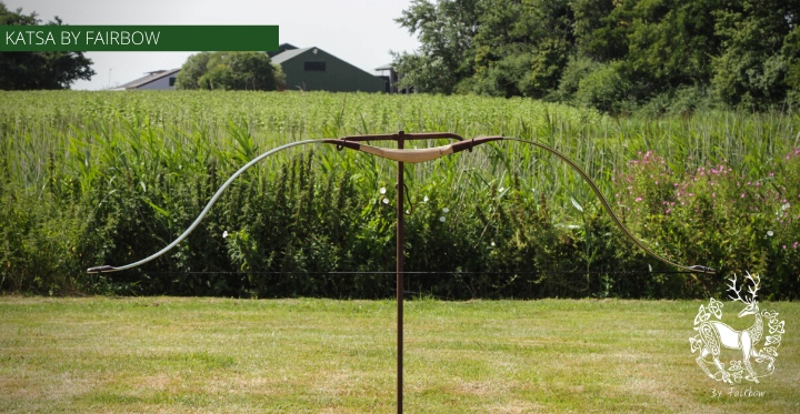 THE KATSA BOW, 19 LB, WALNUT, GREEN, SWIRLY BROWN NOCKS-Bow-Fairbow-Fairbow