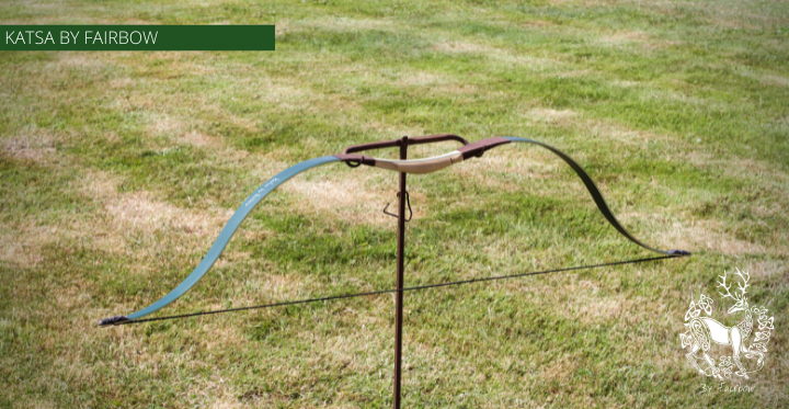 THE KATSA BOW, 19 LB, WALNUT, GREEN, SWIRLY BROWN NOCKS-Bow-Fairbow-Fairbow