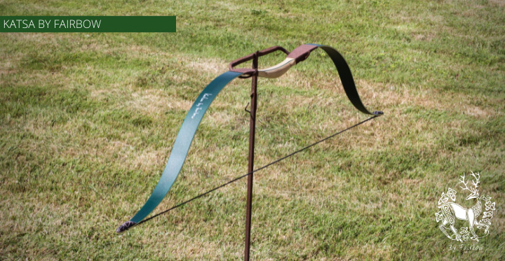 THE KATSA BOW, 19 LB, WALNUT, GREEN, SWIRLY BROWN NOCKS-Bow-Fairbow-Fairbow