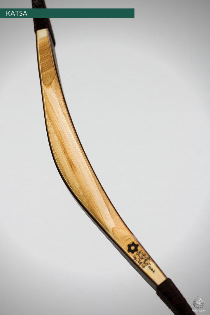 THE KATSA BOW, 21LBS @ 28 INCH BROWN GLASS WITH RED NOCKS-Bow-Fairbow-Fairbow