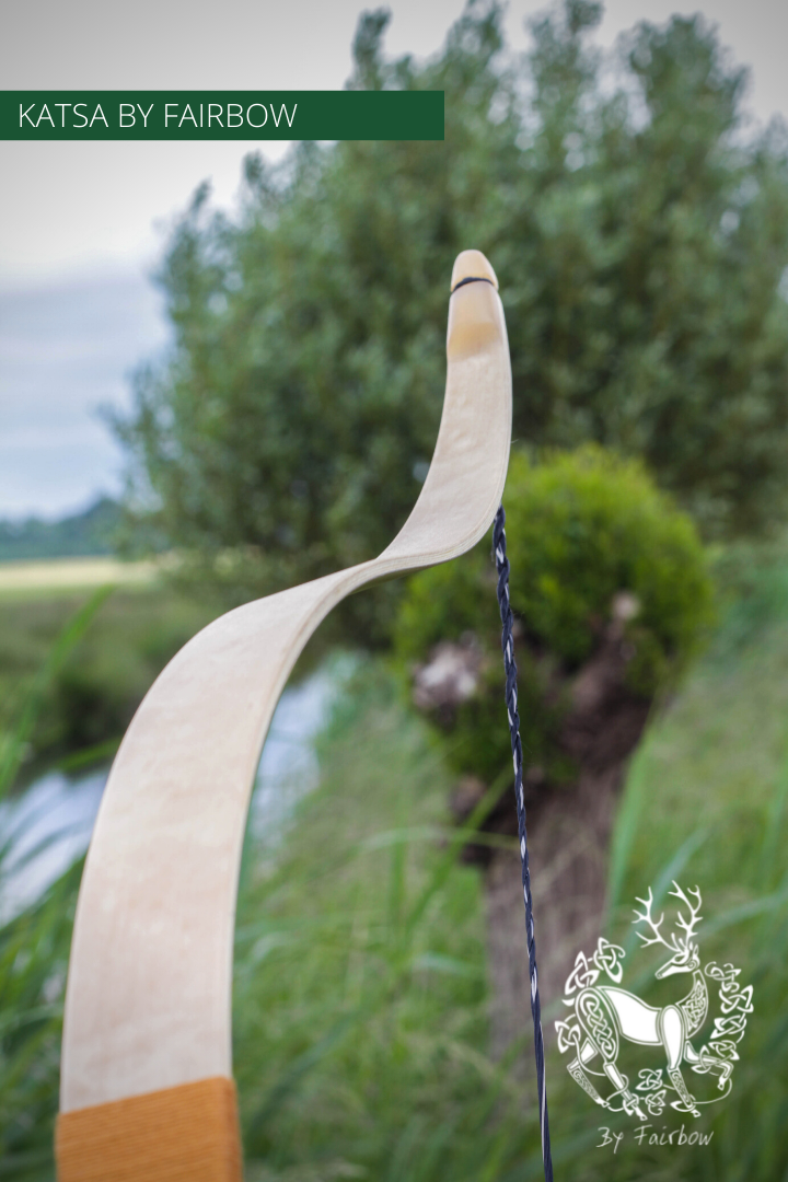 THE KATSA BOW, 23 LB, TIGER WOOD, BIRDSEYE MAPLE, RAMSHORN NOCKS-Bow-Fairbow-Fairbow