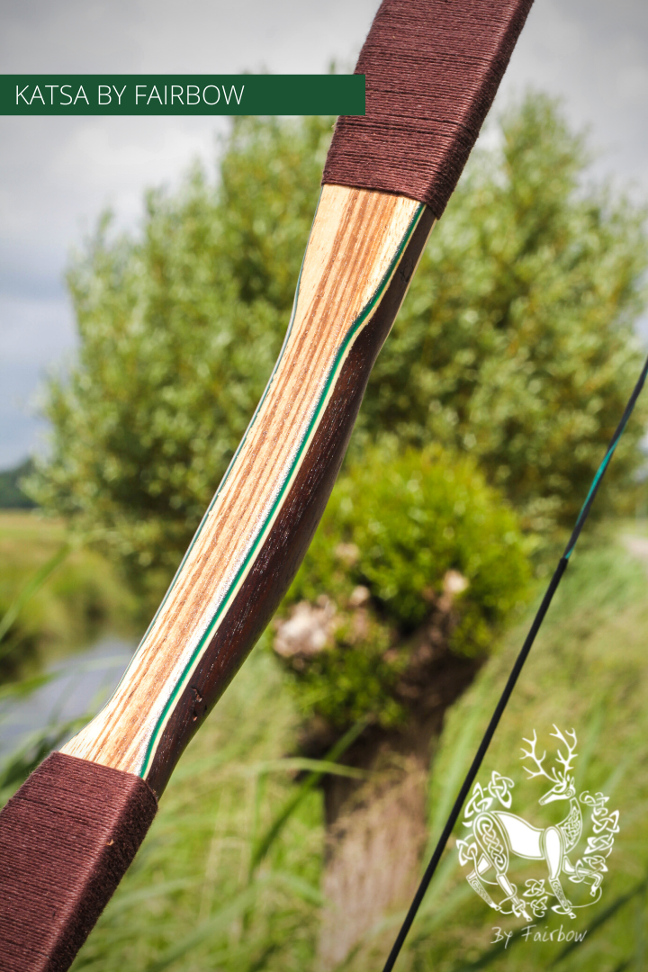 THE KATSA BOW, 25 LB, ROSEWOOD, GREEN GLASS, KIRINITE NOCKS-Bow-Fairbow-Fairbow