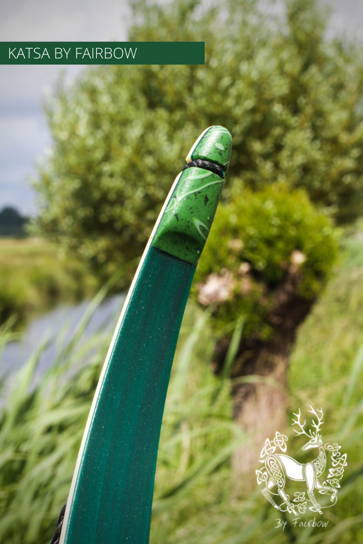 THE KATSA BOW, 25 LB, ROSEWOOD, GREEN GLASS, KIRINITE NOCKS-Bow-Fairbow-Fairbow