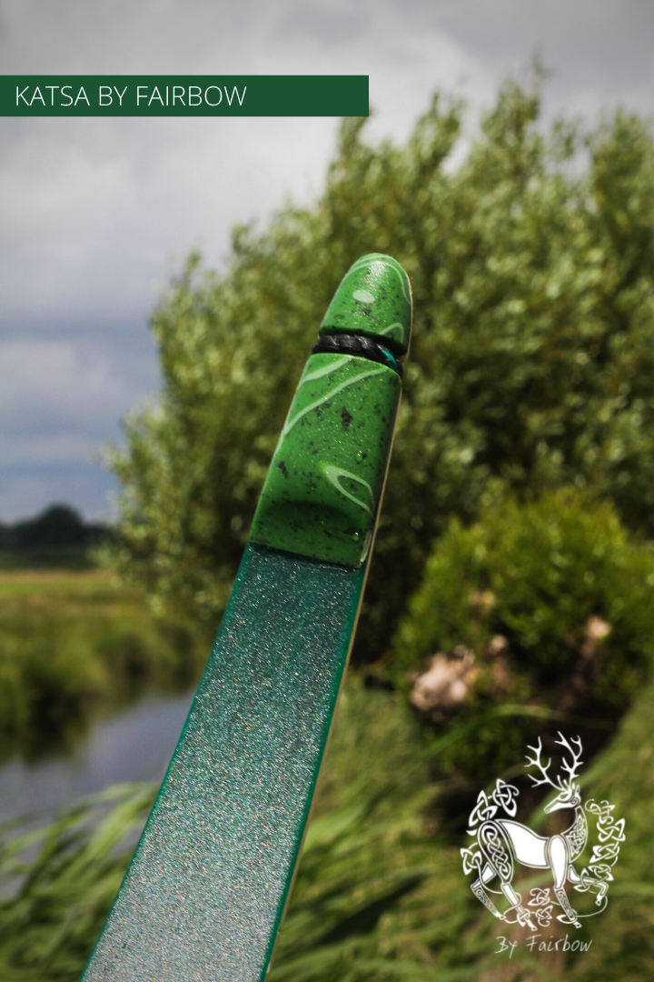 THE KATSA BOW, 25 LB, ROSEWOOD, GREEN GLASS, KIRINITE NOCKS-Bow-Fairbow-Fairbow