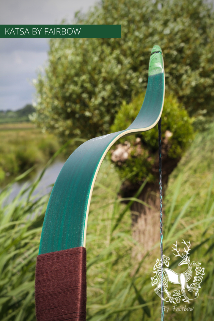 THE KATSA BOW, 25 LB, ROSEWOOD, GREEN GLASS, KIRINITE NOCKS-Bow-Fairbow-Fairbow