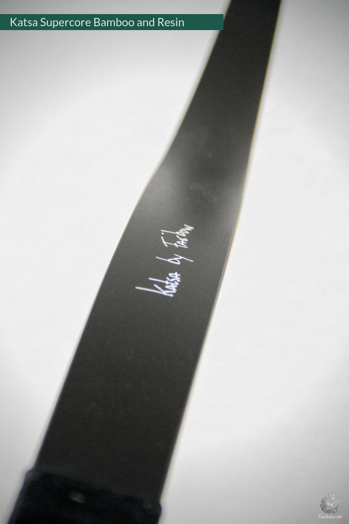 THE KATSA BOW, 27 LBS @ 28 INCH BLACK GLASS WITH SMOKEY BLACK AND RED NOCKS-Bow-Fairbow-Fairbow