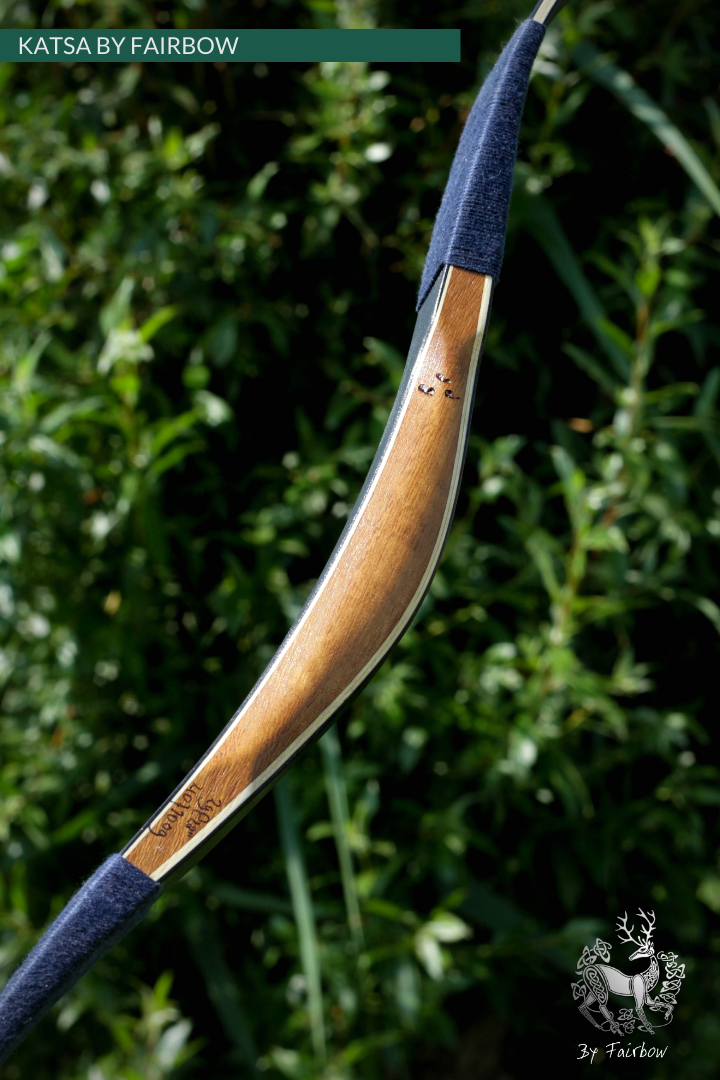 THE KATSA BOW, 29 LB, TIGERWOOD, BLACK, SWIRLY DARK NOCKS-Bow-Fairbow-Fairbow