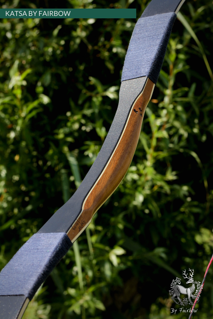 THE KATSA BOW, 29 LB, TIGERWOOD, BLACK, SWIRLY DARK NOCKS-Bow-Fairbow-Fairbow